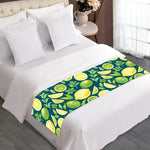 Lime And Lemon Pattern Print Bed Runner