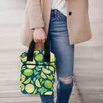 Lime And Lemon Pattern Print Bible Tote Bag
