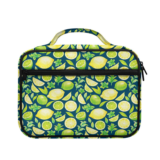 Lime And Lemon Pattern Print Briefcase Bible Bag