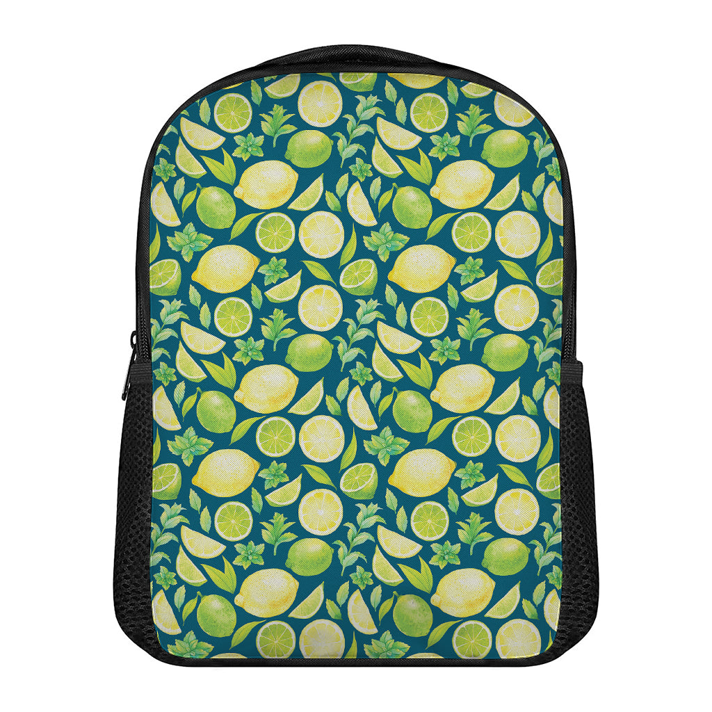 Lime And Lemon Pattern Print Casual Backpack