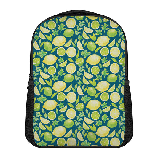 Lime And Lemon Pattern Print Casual Backpack