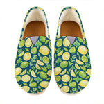 Lime And Lemon Pattern Print Casual Shoes