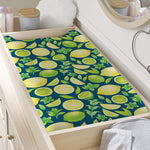 Lime And Lemon Pattern Print Changing Pad Cover
