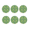 Lime And Lemon Pattern Print Coaster Set