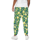 Lime And Lemon Pattern Print Cotton Pants