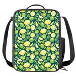 Lime And Lemon Pattern Print Crossbody Lunch Bag