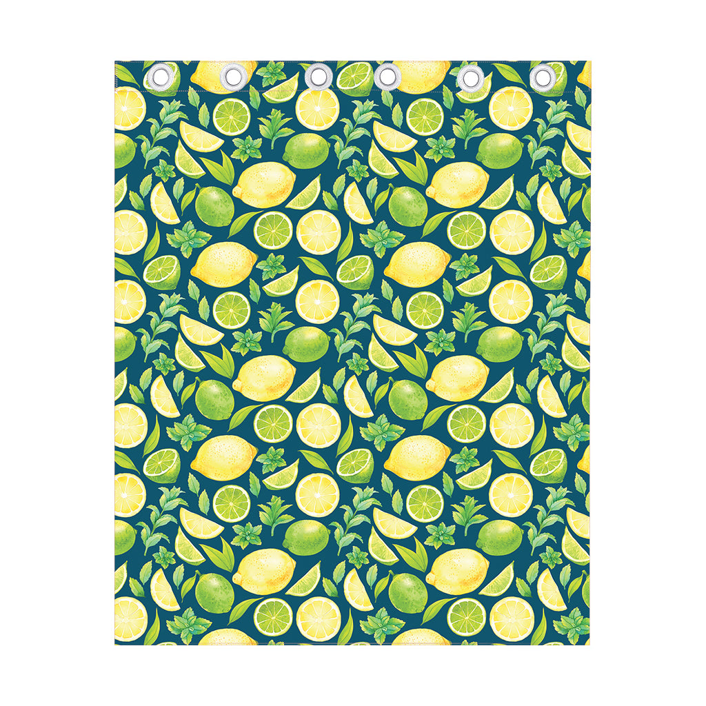 Lime And Lemon Pattern Print Curtain