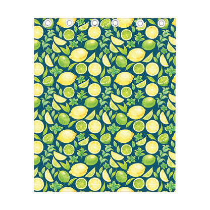 Lime And Lemon Pattern Print Curtain