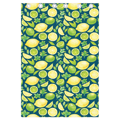 Lime And Lemon Pattern Print Curtain