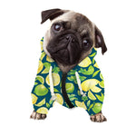 Lime And Lemon Pattern Print Dog Zip Up Hoodie