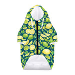 Lime And Lemon Pattern Print Dog Zip Up Hoodie