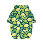 Lime And Lemon Pattern Print Dog Zip Up Hoodie