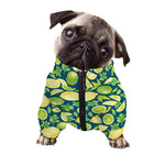 Lime And Lemon Pattern Print Dog Zip Up Jacket