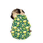 Lime And Lemon Pattern Print Dog Zip Up Jacket