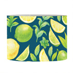 Lime And Lemon Pattern Print Drum Lamp Shade
