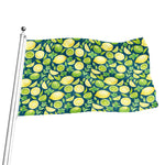Lime And Lemon Pattern Print Flag