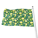 Lime And Lemon Pattern Print Flag