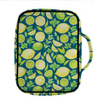 Lime And Lemon Pattern Print Front Pocket Bible Bag