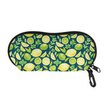 Lime And Lemon Pattern Print Glasses Case