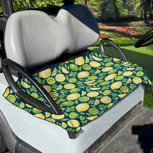 Lime And Lemon Pattern Print Golf Cart Seat Cover