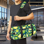 Lime And Lemon Pattern Print Gym Bag