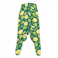 Lime And Lemon Pattern Print Hammer Pants