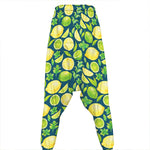 Lime And Lemon Pattern Print Hammer Pants