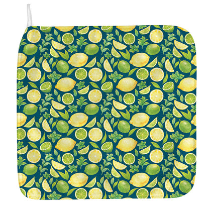 Lime And Lemon Pattern Print Hand Towel