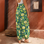 Lime And Lemon Pattern Print Harem Pants