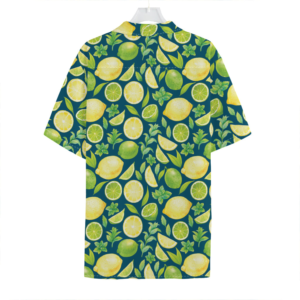 Lime And Lemon Pattern Print Hawaiian Shirt