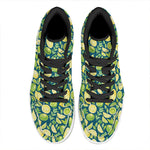 Lime And Lemon Pattern Print High Top Leather Sneakers
