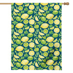 Lime And Lemon Pattern Print House Flag