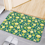 Lime And Lemon Pattern Print Indoor Door Mat