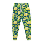 Lime And Lemon Pattern Print Jogger Pants
