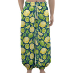 Lime And Lemon Pattern Print Lantern Pants