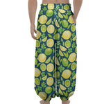 Lime And Lemon Pattern Print Lantern Pants