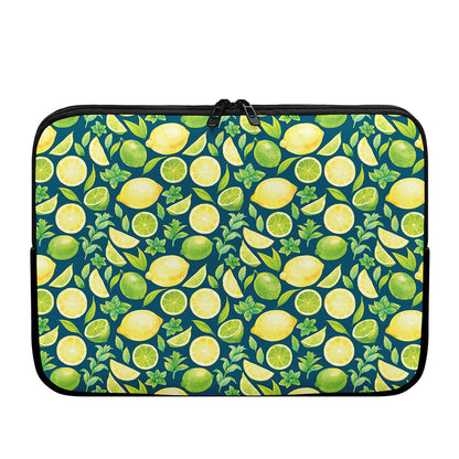 Lime And Lemon Pattern Print Laptop Sleeve