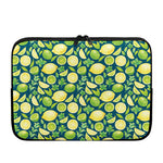 Lime And Lemon Pattern Print Laptop Sleeve