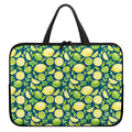 Lime And Lemon Pattern Print Laptop Sleeve With Handle