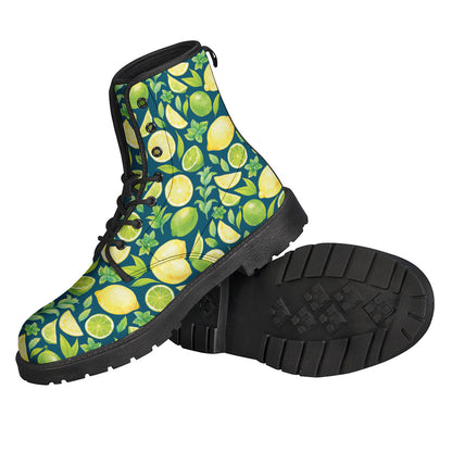 Lime And Lemon Pattern Print Backpack