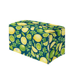 Lime And Lemon Pattern Print Leather Tissue Box Cover