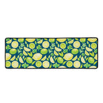 Lime And Lemon Pattern Print Long Kitchen Mat