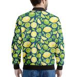 Lime And Lemon Pattern Print Men's Bomber Jacket