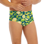 Lime And Lemon Pattern Print Men's Briefs