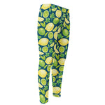 Lime And Lemon Pattern Print Men's Compression Pants