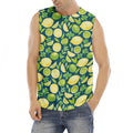 Lime And Lemon Pattern Print Men's Fitness Tank Top