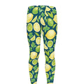 Lime And Lemon Pattern Print Men's Leggings