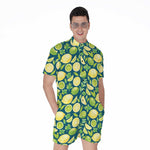 Lime And Lemon Pattern Print Men's Rompers