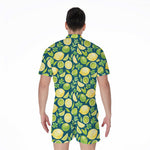 Lime And Lemon Pattern Print Men's Rompers