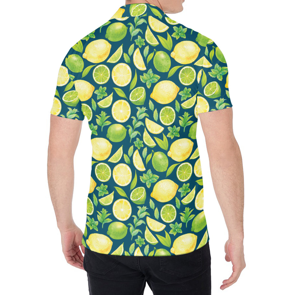 Lime And Lemon Pattern Print Men's Shirt
